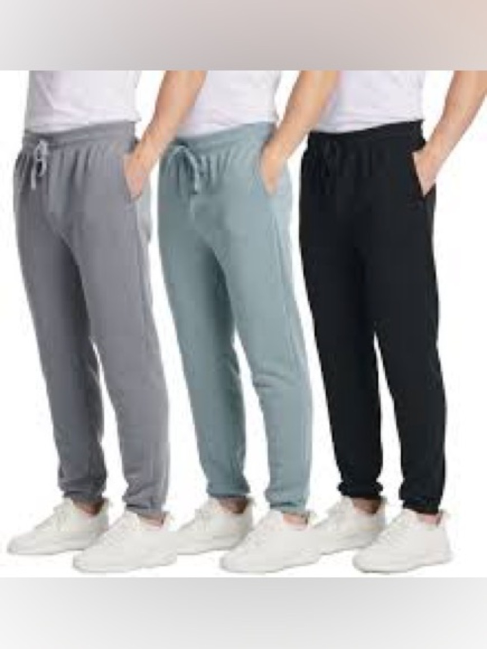 Real Essentials 4X Tall Lot of 3 Sweatpants Blue, Gray & Black